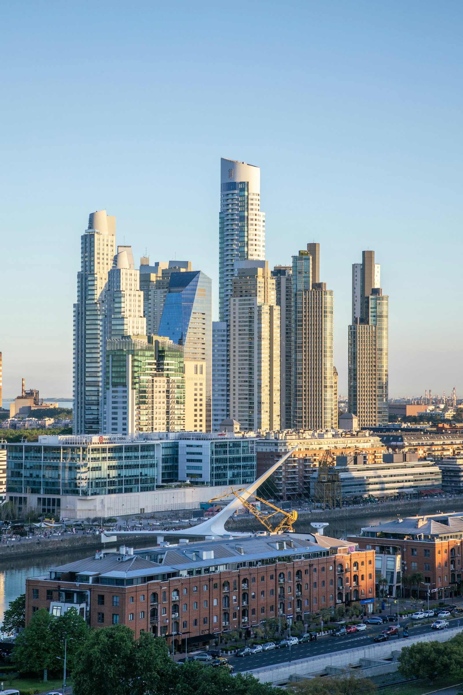Buenos Aires skyline with high-rise buildings in Puerto Madero